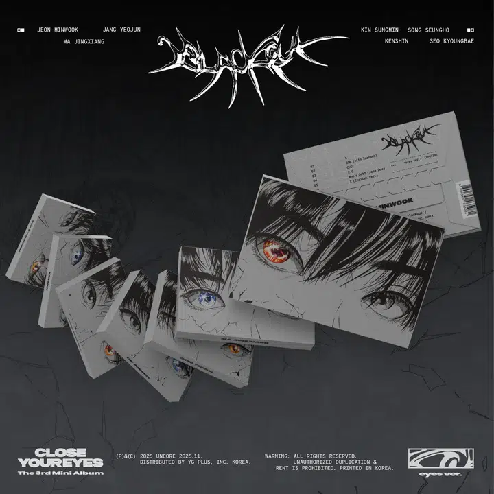 CLOSE YOUR EYES blackout eyes Ver Official 3rd Mini Album Cover