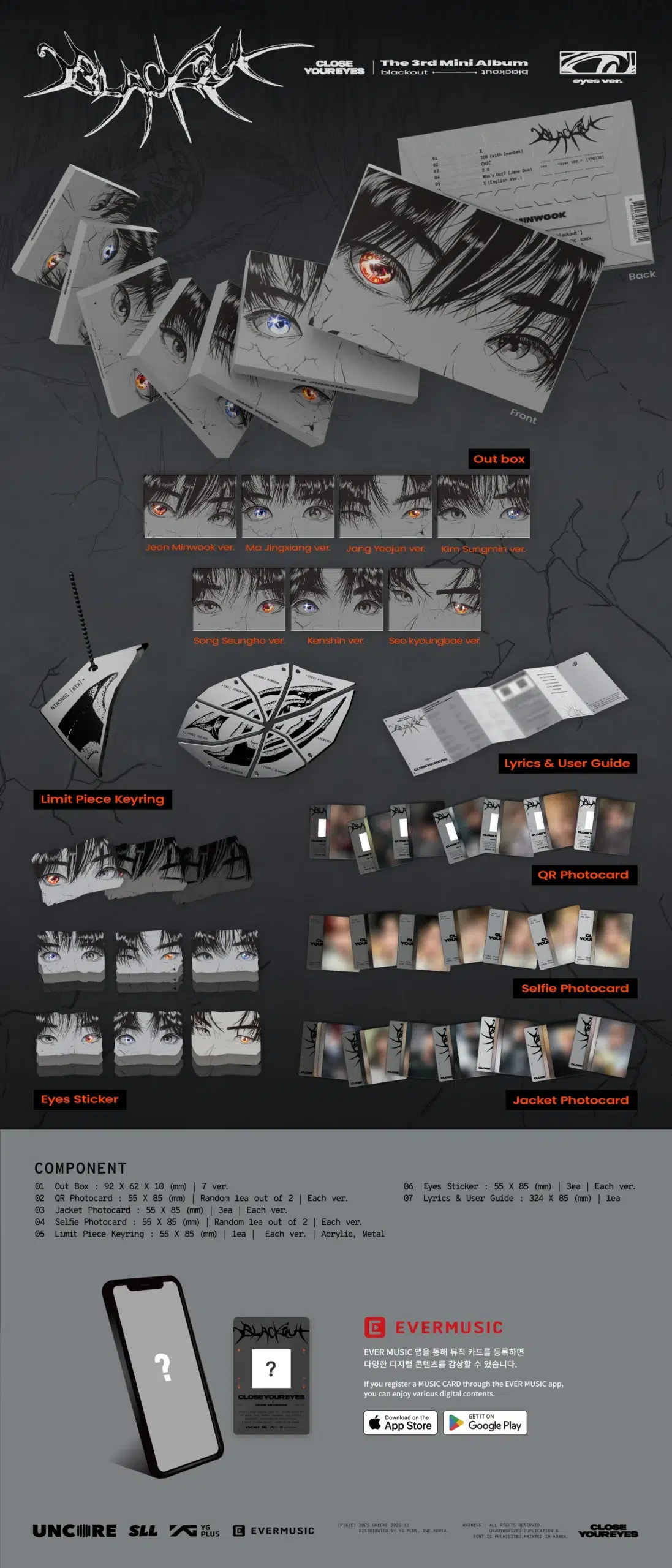 CLOSE YOUR EYES blackout eyes Ver | 3rd Mini Album | tokkiyo - Image 2