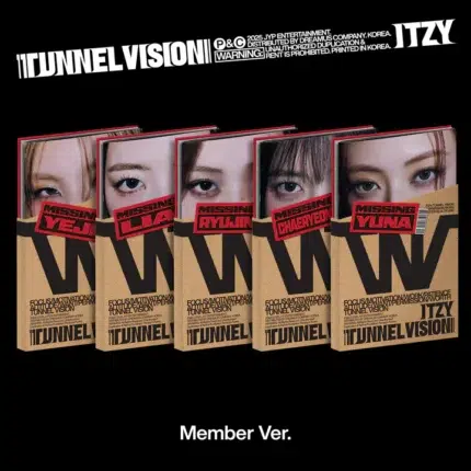 ITZY TUNNEL VISION Member Ver Official Album Cover All Members