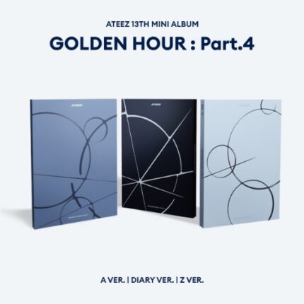 Εξώφυλλα των εκδόσεων A, Diary και Z του ATEEZ GOLDEN HOUR Part 4 A Diary Z Ver