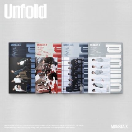 Εξώφυλλα εκδόσεων Heartbreak, Thirst, Heal και Alive για το MONSTA X Unfold Mini Album Unfold Official Merchandise