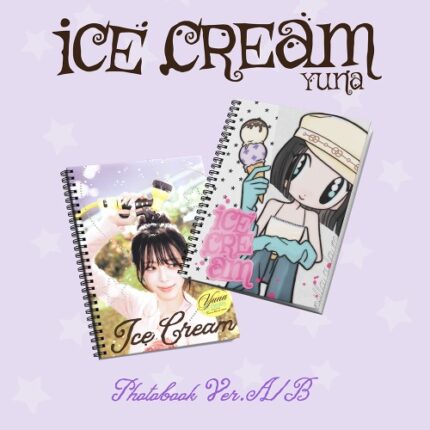 Εξώφυλλα εκδόσεων A και B για το YUNA Ice Cream 1st Mini Album Official Merchandise